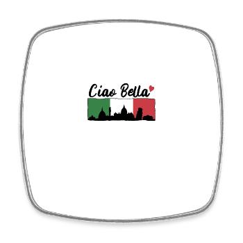 Ciao Bella - Viereckiger Kühlschrankmagnet - Weiß - Vorne