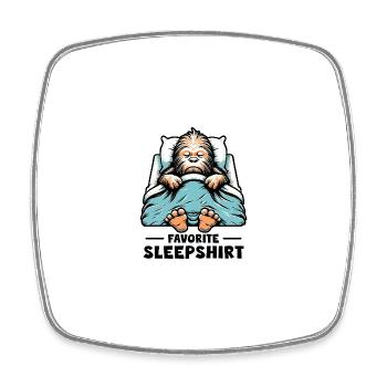 Bigfoot Chemise de nuit préférée - Magnet carré - blanc - Devant