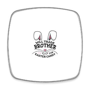 Will Trade Brother For Easter Candy - Square fridge magnet - white - Front