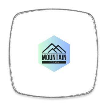 Mountain - Viereckiger Kühlschrankmagnet - Weiß - Vorne