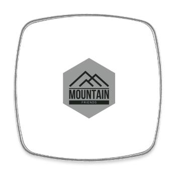 Mountains Grey - Square fridge magnet - white - Front