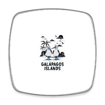 Îles Galápagos - Magnet carré - blanc - Devant