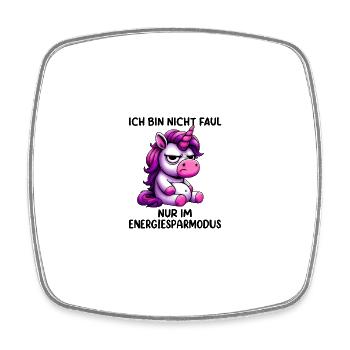 Ich Bin Nicht Faul Nur Im Energiesparmodus - Viereckiger Kühlschrankmagnet - Weiß - Vorne