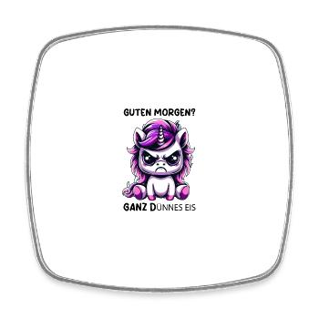 Good morning very thin ice - Square fridge magnet - white - Front