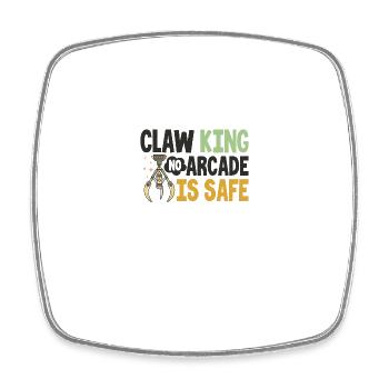 Claw King No Arcade Is Safe - Viereckiger Kühlschrankmagnet - Weiß - Vorne