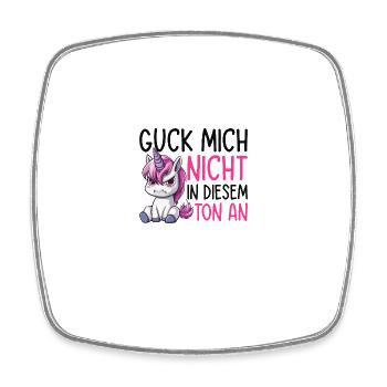 Guck Mich Nicht In Diesem Ton - Viereckiger Kühlschrankmagnet - Weiß - Vorne