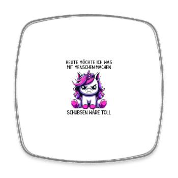 Today I want to do something with people - Square fridge magnet - white - Front