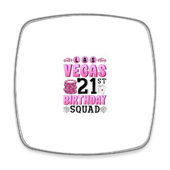 Las Vegas 21st Birthday Squad - Viereckiger Kühlschrankmagnet - Weiß - Vorne