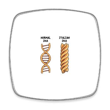 Normal DNA Italian DNA - Square fridge magnet - white - Front
