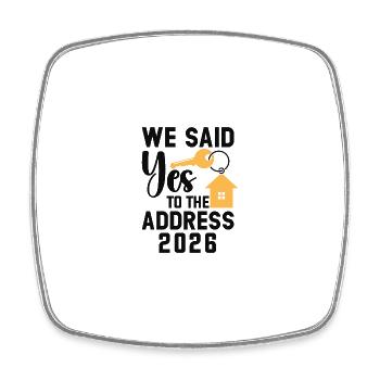 Nous avons dit à l’adresse 2026 - Magnet carré - blanc - Devant