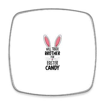 Échangera son frère contre des bonbons de Pâques - Magnet carré - blanc - Devant