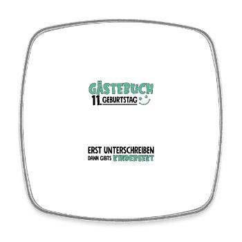Guestbook 11 Birthday Sign Children's - Square fridge magnet - white - Front