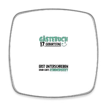 Guestbook 17 Birthday Sign Children's - Square fridge magnet - white - Front