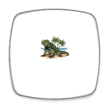 Galapagos-Inseln Eidechse - Viereckiger Kühlschrankmagnet - Weiß - Vorne