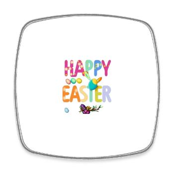 Happy Easter - Viereckiger Kühlschrankmagnet - Weiß - Vorne