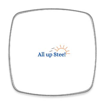 All up Stee! - Viereckiger Kühlschrankmagnet - Weiß - Vorne