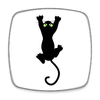 Cat fun - Magnet carré - blanc - Devant