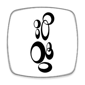 Cool art - Square fridge magnet - white - Front