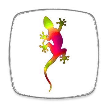 Gecko 1.1 - Magnet carré - blanc - Devant