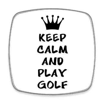 KEEP CALM AND PLAY GOLF - Viereckiger Kühlschrankmagnet - Weiß - Vorne