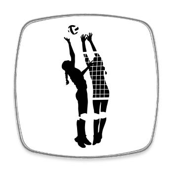 volleyball - Square fridge magnet - white - Front