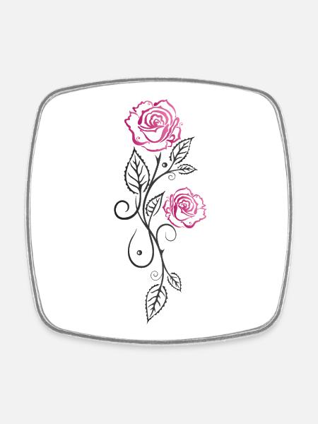 Roses Roses Rose - Magnet carré - blanc