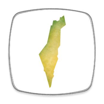 Israel - Square fridge magnet - white - Front