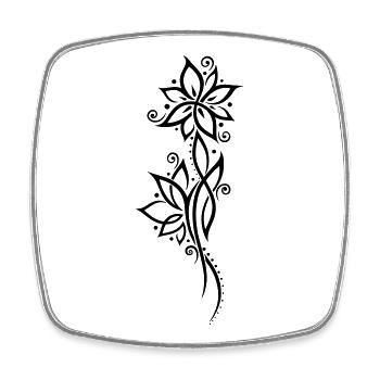 Lotus lotus flower lotus flower yoga - Square fridge magnet - white - Front