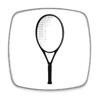 raquette de tennis icône de joueur de tennis icône graphique - Magnet carré - blanc - Devant