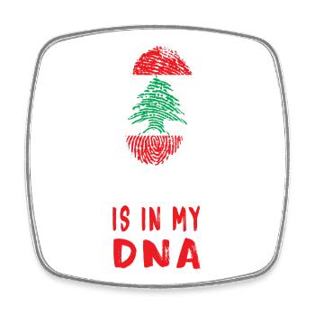 Libanon ist in meiner DNA / Geschenkidee - Viereckiger Kühlschrankmagnet - Weiß - Vorne