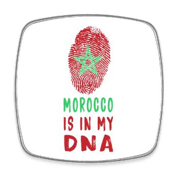 Le Maroc est dans mon ADN / idée cadeau - Magnet carré - blanc - Devant