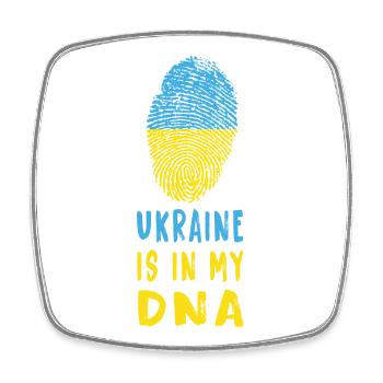 Ukraine ist in meiner DNA / Geschenkidee - Viereckiger Kühlschrankmagnet - Weiß - Vorne