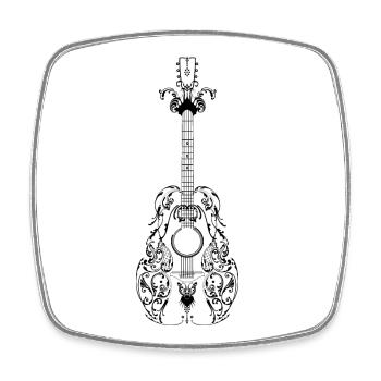 Guitar player guitarist gift idea - Square fridge magnet - white - Front