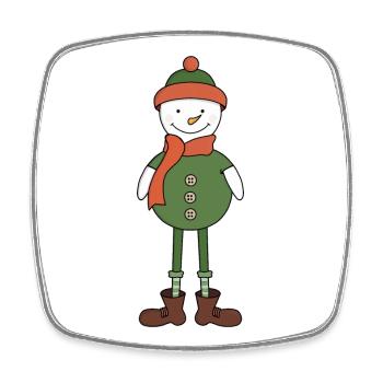 Cool Snowman - Square fridge magnet - white - Front