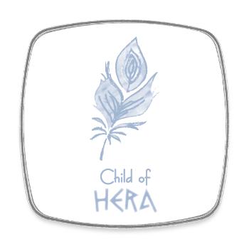 Child of Hera – Percy Jackson inspired design - Square fridge magnet - white - Front