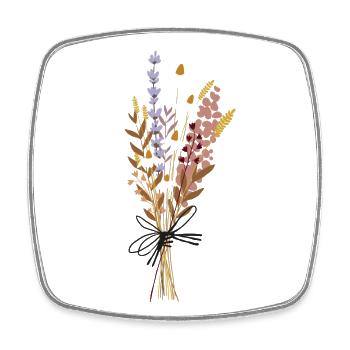 Bouquet - Magnet carré - blanc - Devant