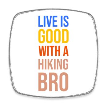 Hike Hiking Statement Nature Lovers Summit - Square fridge magnet - white - Front