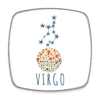 La constellation de la Vierge - Magnet carré - blanc - Devant