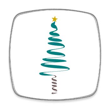 WEIHNACHTEN. FROHE WEIHNACHTEN. FROHE WEIHNACHTEN. NEUJAHR - Viereckiger Kühlschrankmagnet - Weiß - Vorne