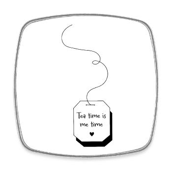 Tea time - Square fridge magnet - white - Front