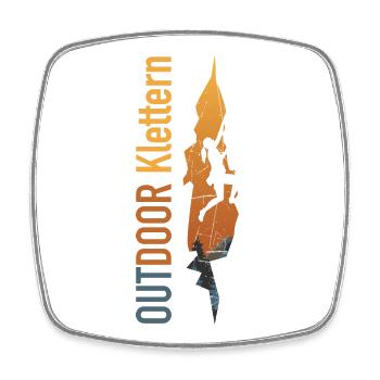 Outdoor Klettern - Viereckiger Kühlschrankmagnet - Weiß - Vorne