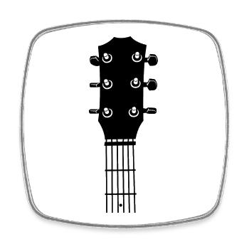 Gitarre Kopfplatte - Viereckiger Kühlschrankmagnet - Weiß - Vorne