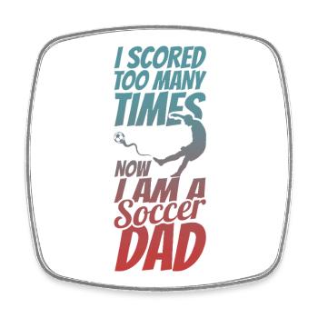 Football Dad - Square fridge magnet - white - Front