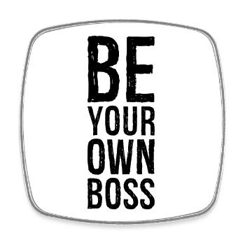 be your own - Square fridge magnet - white - Front