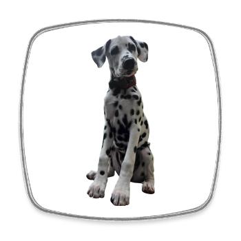 Contraste de motif de chiot dalmatien - Magnet carré - blanc - Devant