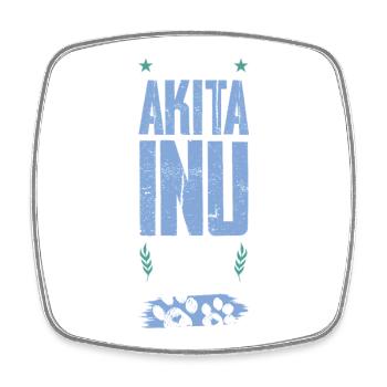 Akita Inu Dog Dad - Square fridge magnet - white - Front