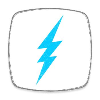 Lightning Energy Design - Square fridge magnet - white - Front