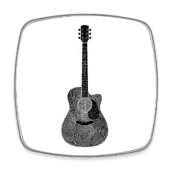 Proud Guitarist Musician Guitar - Square fridge magnet - white - Front
