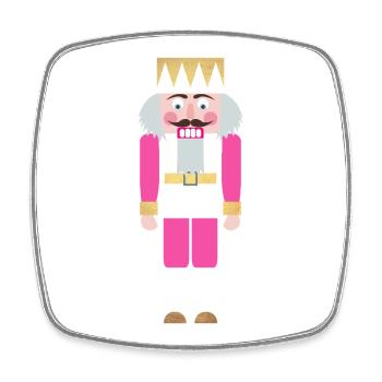 Nutcracker pink decoration Christmas Xmas Christmas - Square fridge magnet - white - Front