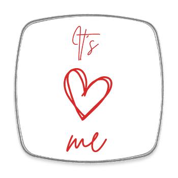 It's ❤️ me – Selbstliebe & Einzigartigkeit - Viereckiger Kühlschrankmagnet - Weiß - Vorne